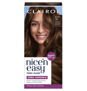 Clairol Nice'n Easy Tone + Gloss Semi Permanent Hair Dye - 537/78 Medium Golden Brown