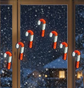 Prestige Mains Operated LED Infinity Curtain Lights - Candy Cane