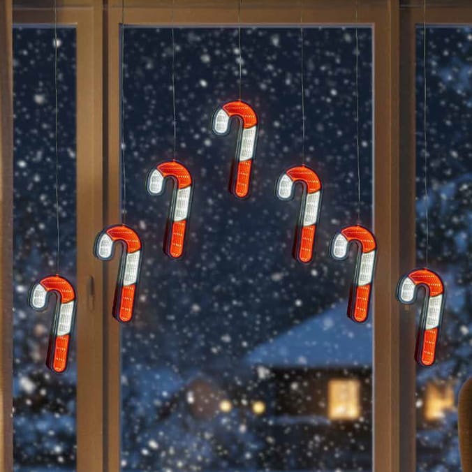 Prestige Mains Operated LED Infinity Curtain Lights - Candy Cane