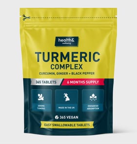 Health & Wellbeing Turmeric Complex Tablets - One Year Supply 365 Tablets