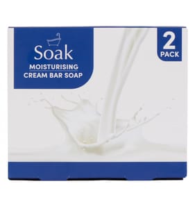 Soak Moisturising Cream Bar Soap 2 Pack x2