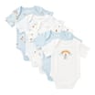 Pure Baby Blue Short Sleeve Bodysuits 5 Pack