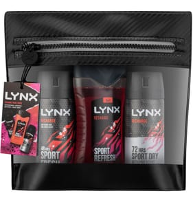 Lynx Travel Pouch Washbag Gift Set - Recharge