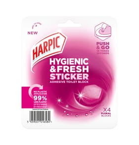 Harpic Floral Hygienic & Fresh Sticker Blocks 4 Pack