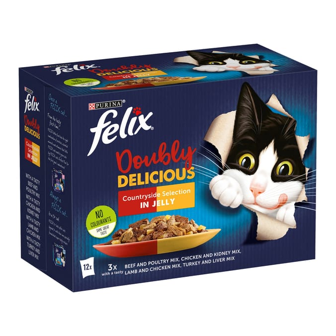Felix Doubly Delicious Countryside Selection in Jelly Wet Cat Food 12x 85g