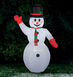 Prestige Mains Operated Light Up Self-Inflating Snowman 7ft