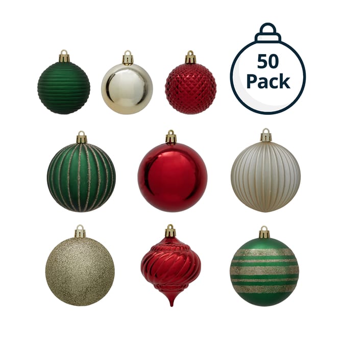 Festive Feeling 50 Baubles in Clear Bag