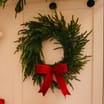 Festive Feeling 65cm Pine Faux Christmas Wreath With Bow