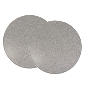  Festive Feeling Glitter Placemats 2 Pack - Silver
