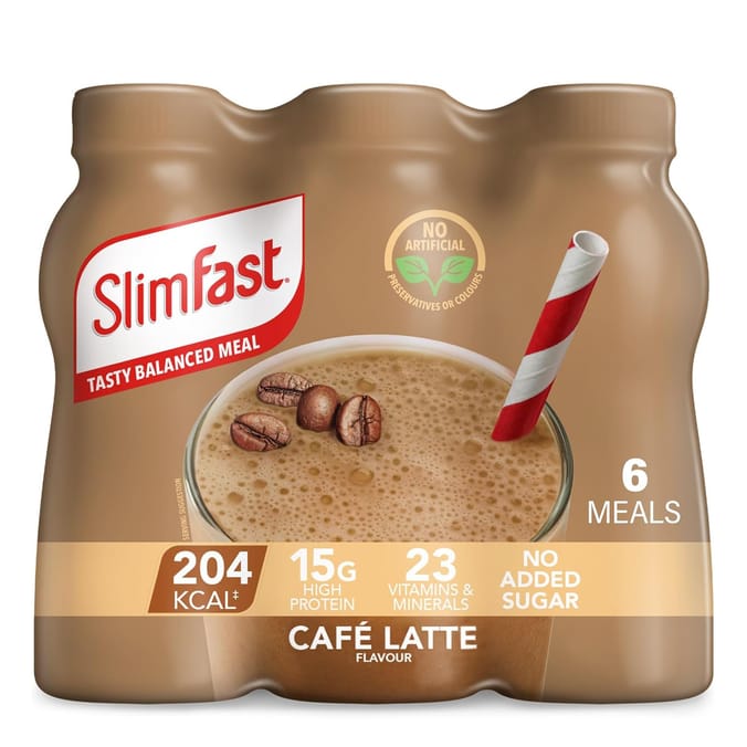 Slimfast High Protein Shake 325ml - Cafe Latte 6 Pack