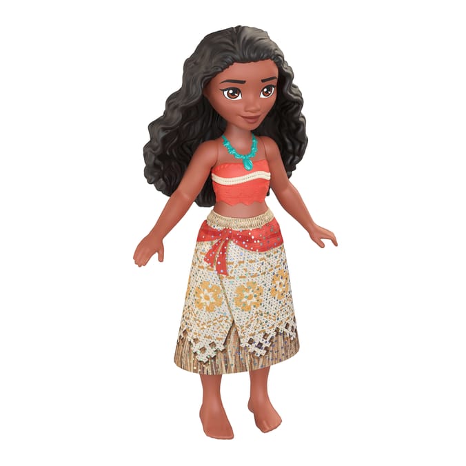 Disney Princess Moana Posable Small Doll in Shiny Outfit with Removable Skirt