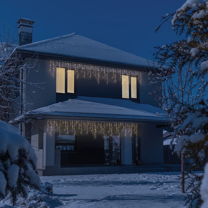 Prestige Mains Operated 1000 LED Gutter Icicle Lights