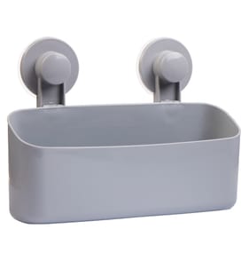 Everyday Essentials Plastic Suction Caddy - Grey