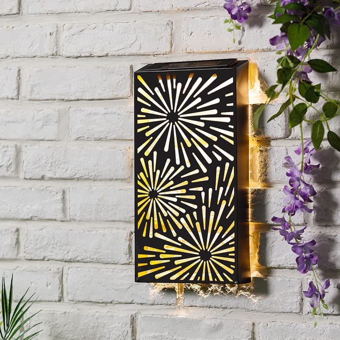 Firefly Metal Wall Art Solar Light Home Bargains