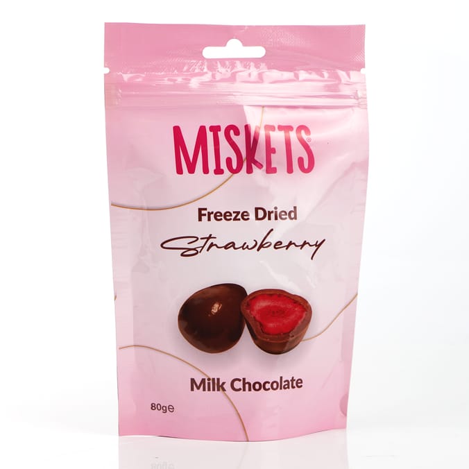 Miskets Milk Chocolate Coated Freeze Dried Strawberry 80g