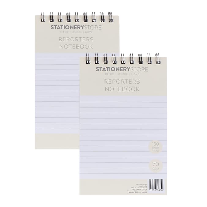 Stationery Store Reporters Notebook x2