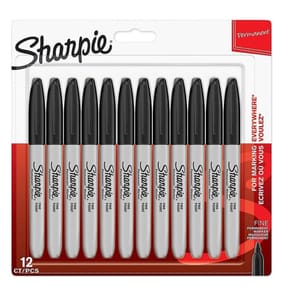 Sharpie Fine Permanent Marker 12pcs - Black