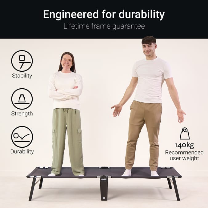 Jay-Be CE70 Compact Folding Bed with e-Fibre Mattress - Single 