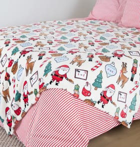 Sleigh Bells Super Soft Throw - Cream