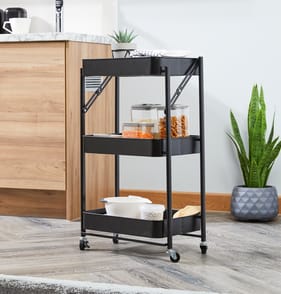 Home Collections 3 Tier Metal Foldaway Trolley