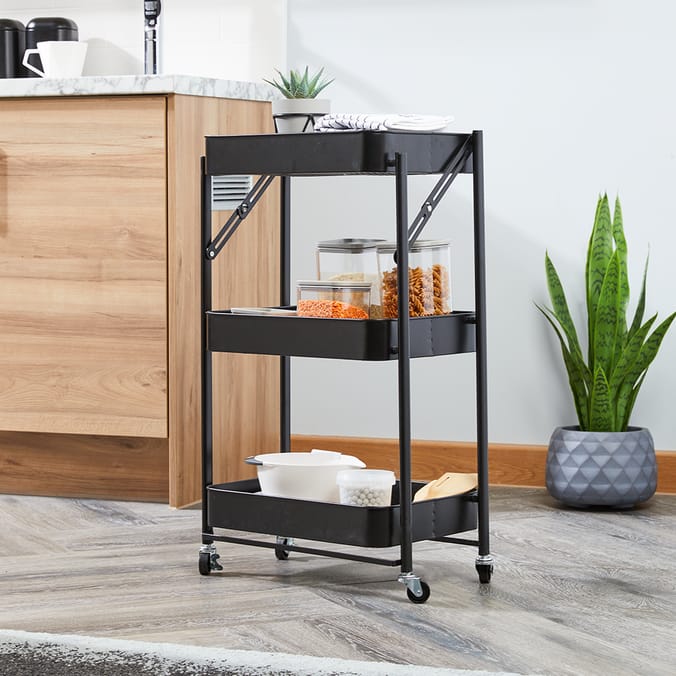 Home Collections 3 Tier Metal Foldaway Trolley