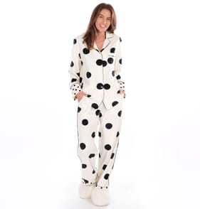 Originals Ladies Fleece Polka Dot Pyjamas