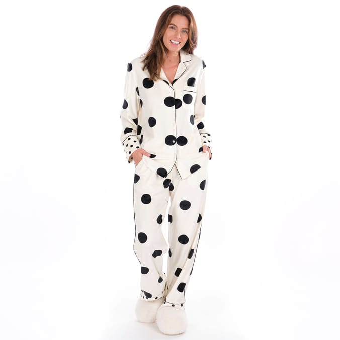 Originals Ladies Fleece Polka Dot Pyjamas