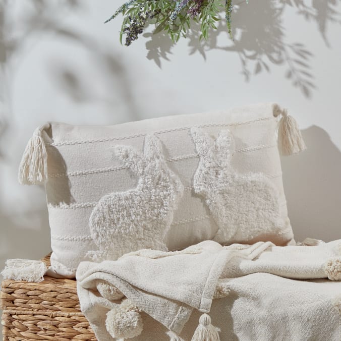 Spring Time Bunny Tufted Cushion 