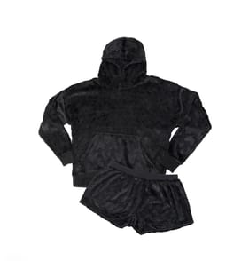 The Winter Warmer Collection Ladies Velour Hoodie And Shorts Set