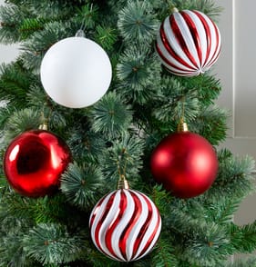 Festive Feeling 15cm Christmas Baubles 5 Pack - Candy Cane