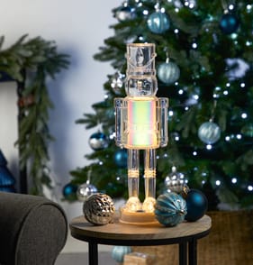 Frosted Spirit LED Iridescent Christmas Nutcracker