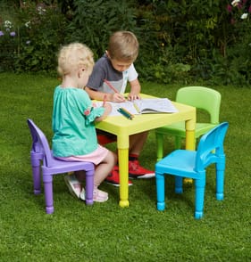 Liberty House Toys Children's Table and 4 Chairs Set - Multicoloured