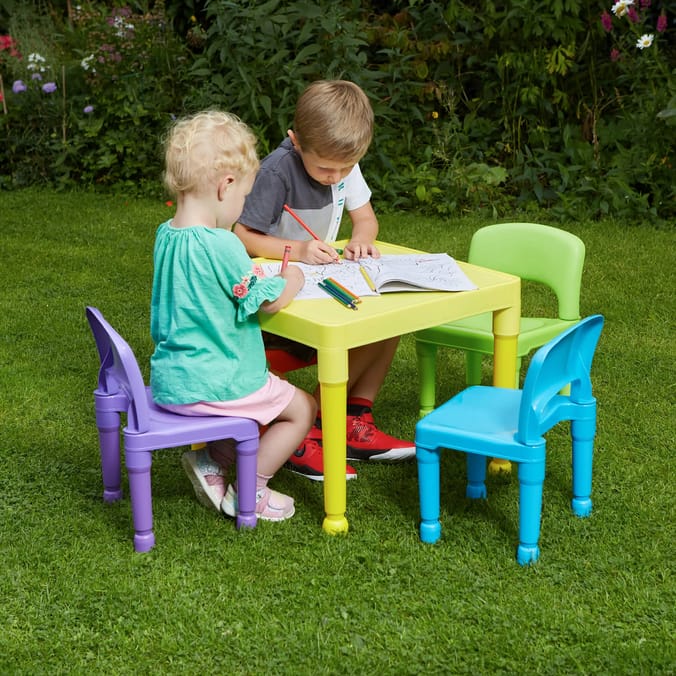 Liberty House Toys Children's Table and 4 Chairs Set - Multicoloured
