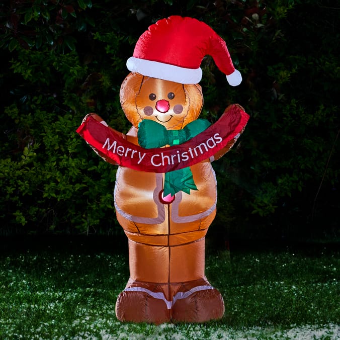 Prestige Mains Operated Light Up Self Inflatable 4ft - Gingerbread Man