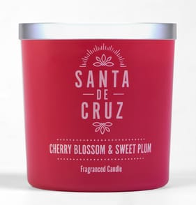 Santa De Cruz Scented Candle Jar 350g - Cherry Blossom & Sweet Plum 