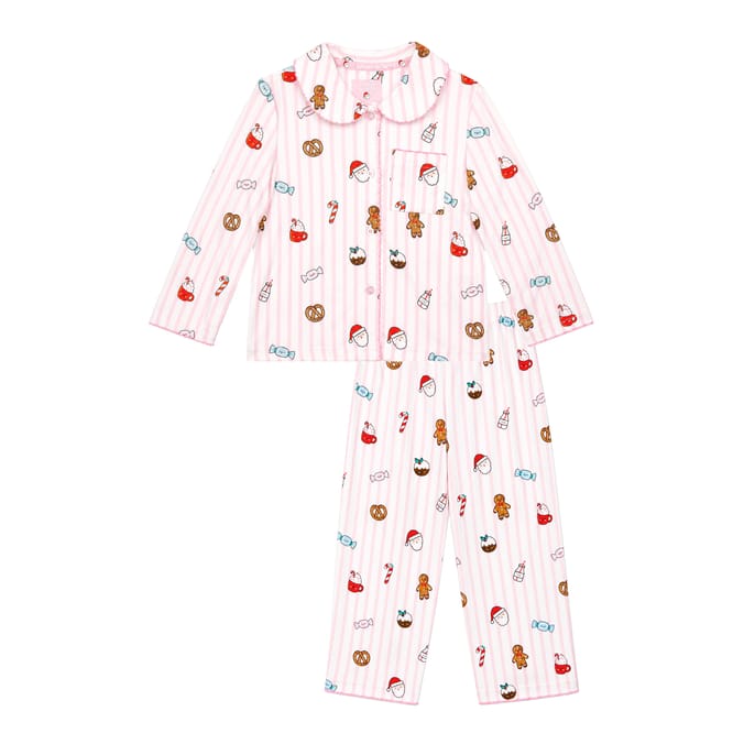 Sleigh Bells By Originals Pink Stripe Pyjamas