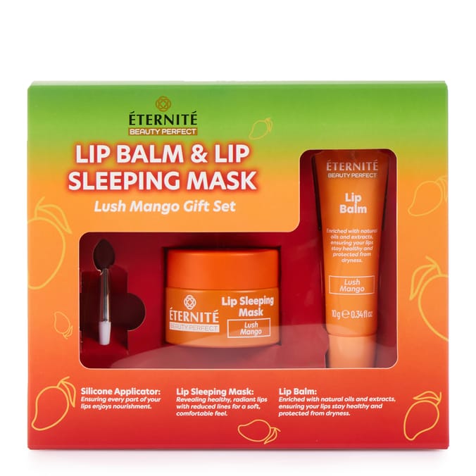 Eternite Lip Balm & Lip Sleeping Mask Lush Mango Gift Set