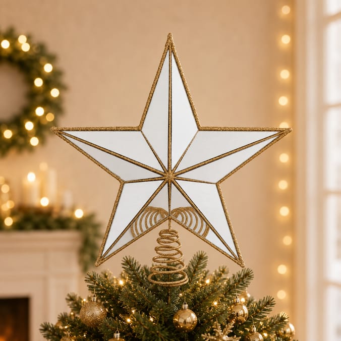 Festive Feeling Mirror Star Tree Topper