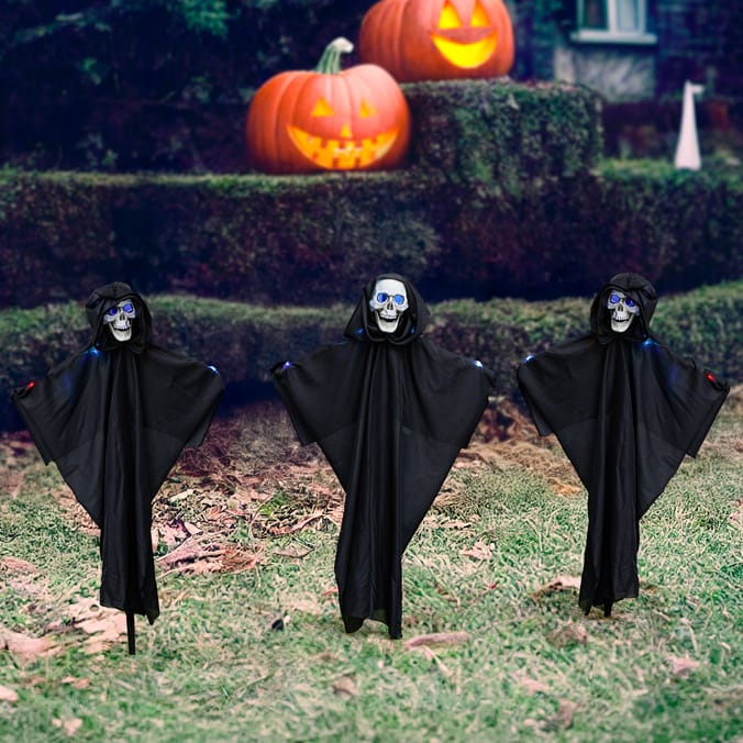 Hallow Scream LED Stake Lights 3 Pack - Skull