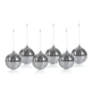 Joyful Disco Bauble 6 Pack - Silver