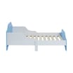 Liberty House Toys Two Tone Toddler Bed and 9 Bin Storage Unit Set - White & Blue