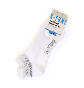 X-Tone Mens Cushioned Trainer Socks 3 Pairs White