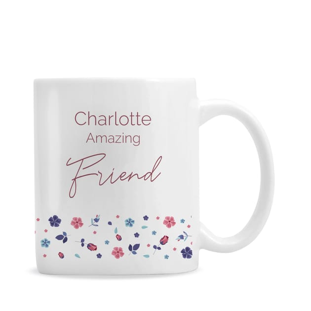 Personalised Amazing Floral Mug Home Bargains