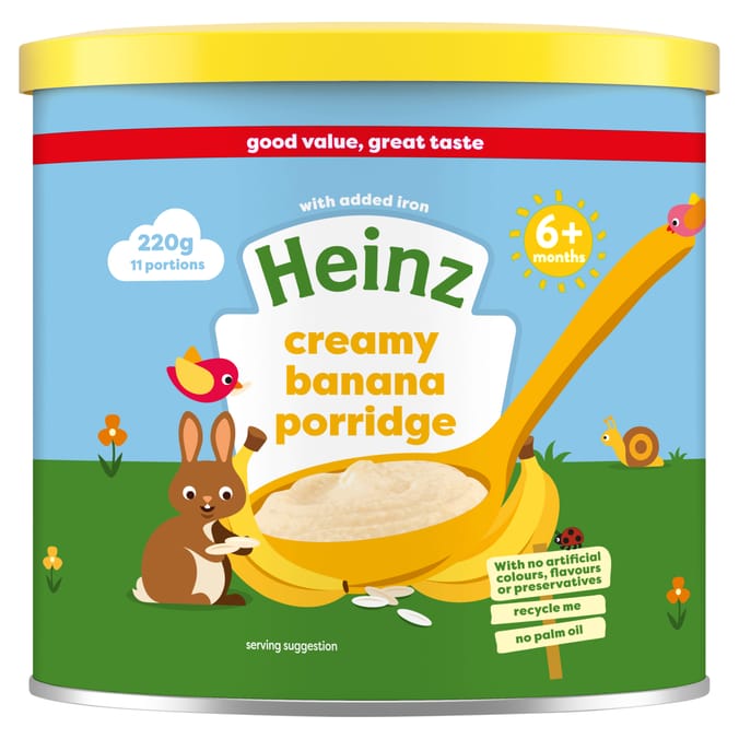Heinz Creamy Banana Porridge Baby Food 6+ Months 220g