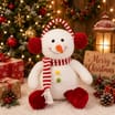Sleigh Bells Snowman With Ear Warmers Plush