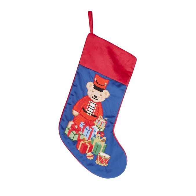 The Lifestyle Edit Timeless Christmas Bear Stocking