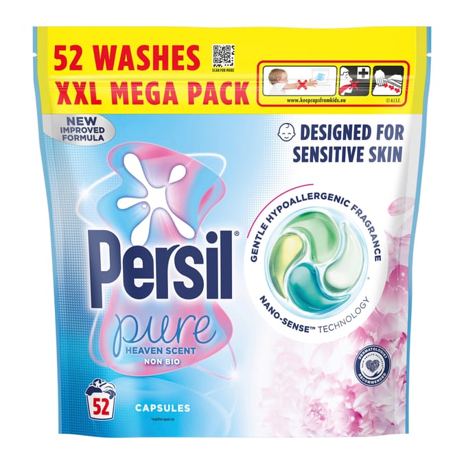 Persil Pure Non Bio Washing Capsules 52 Washes - Heaven Scent