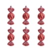 Festive Feeling Round Sweet Hanging Decoration 6 Pack - Pink/Red