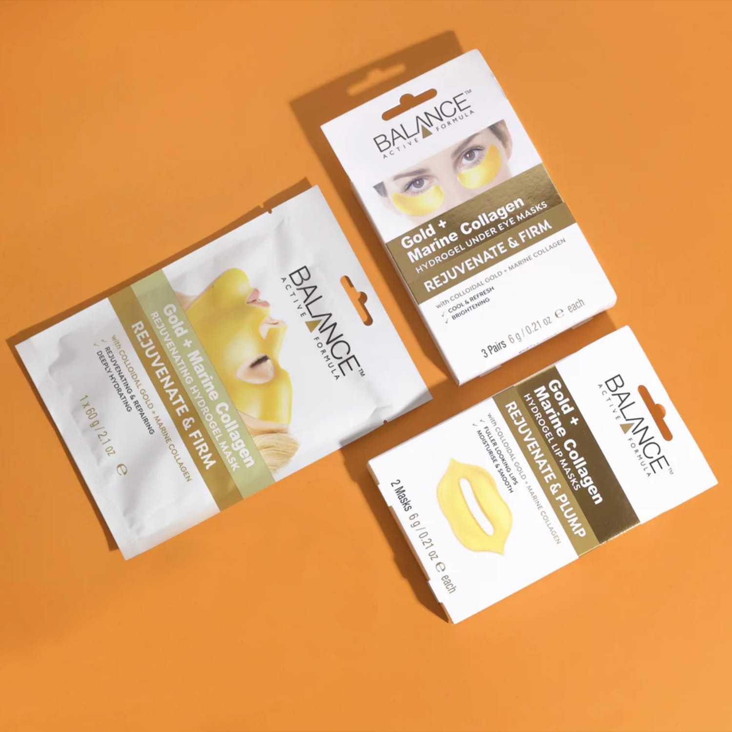 Balance Gold + Marine Collagen Rejuvenating Hydrogel Mask 60g x5 Home