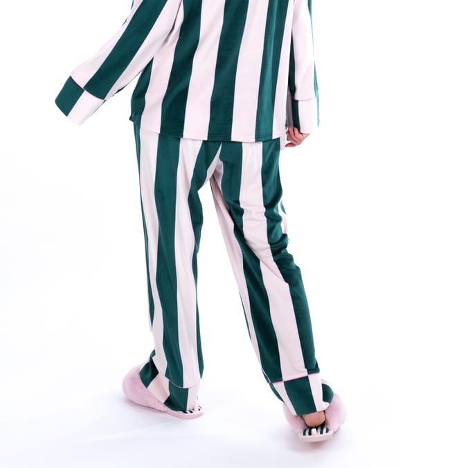 Originals Ladies Pink & Green Striped Pyjamas